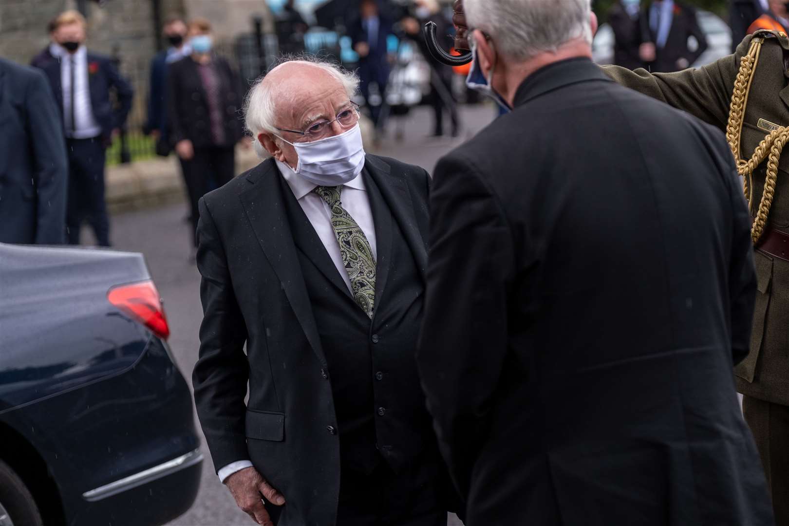 President Michael D Higgins arrives for the funeral (Stephen Latimer/PA)