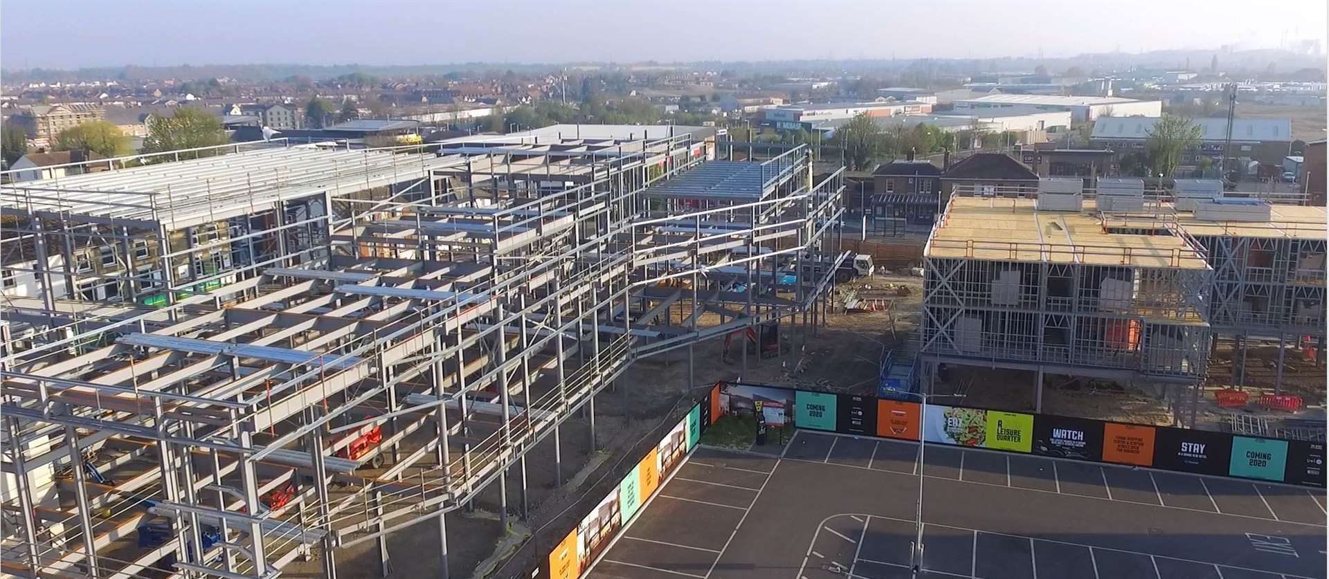 An aerial view of the Spirit of Sittingbourne project, taken by a drone. Picture: Mark Savage