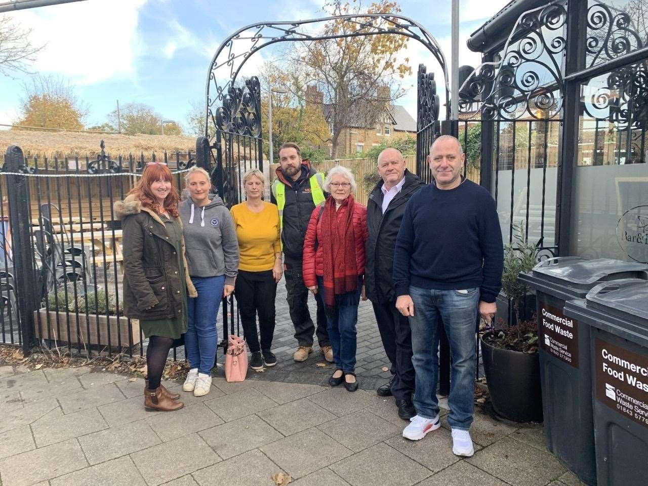 The Westgate Christmas Lights committee. Left to right: Mikala Morgan and Karen May, from Estrella Events, Jeanette Bell from Budget Bazaar, Michael Davis from MD Electrical, Christine Taylor, Ray Taylor From Fixology and Paul Glicko from Paul's Bistro