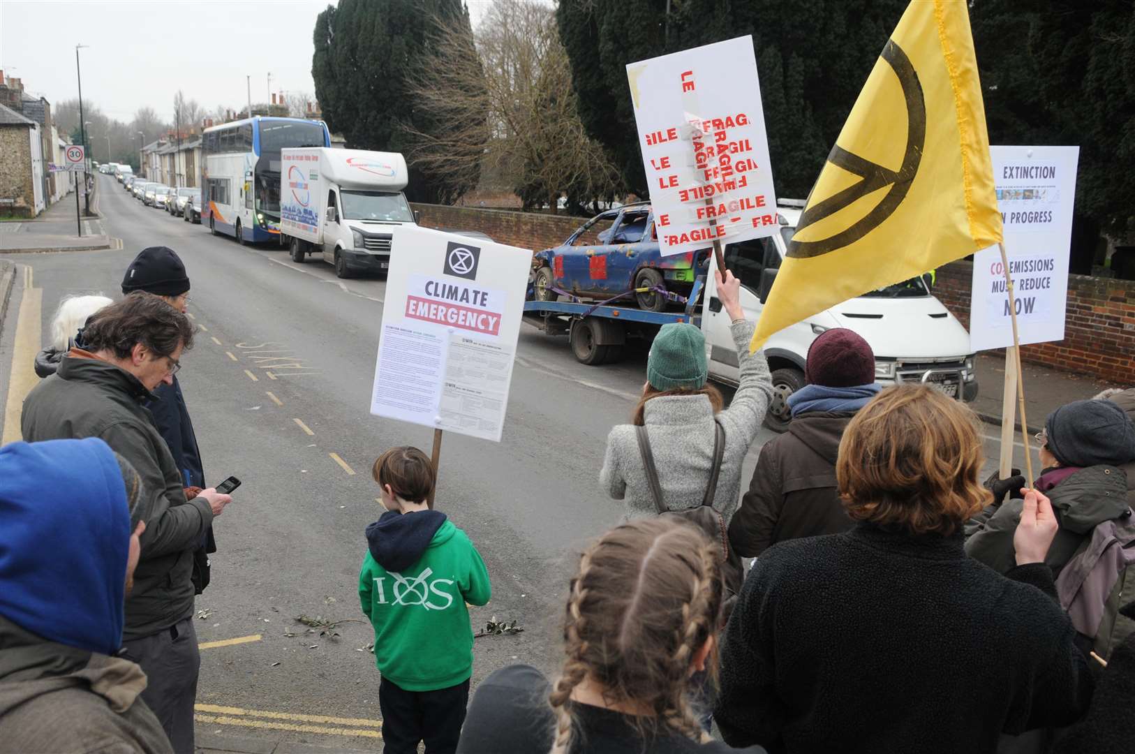 Extinction Rebellion protesters in January