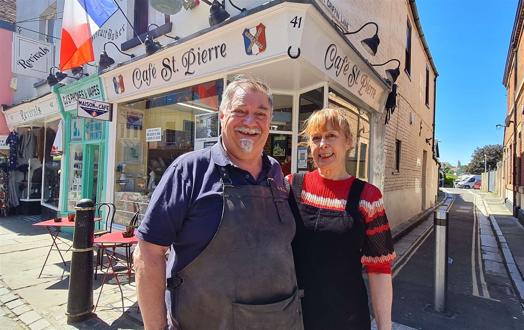 Café owners Michel and Yvonne Piquet are selling up