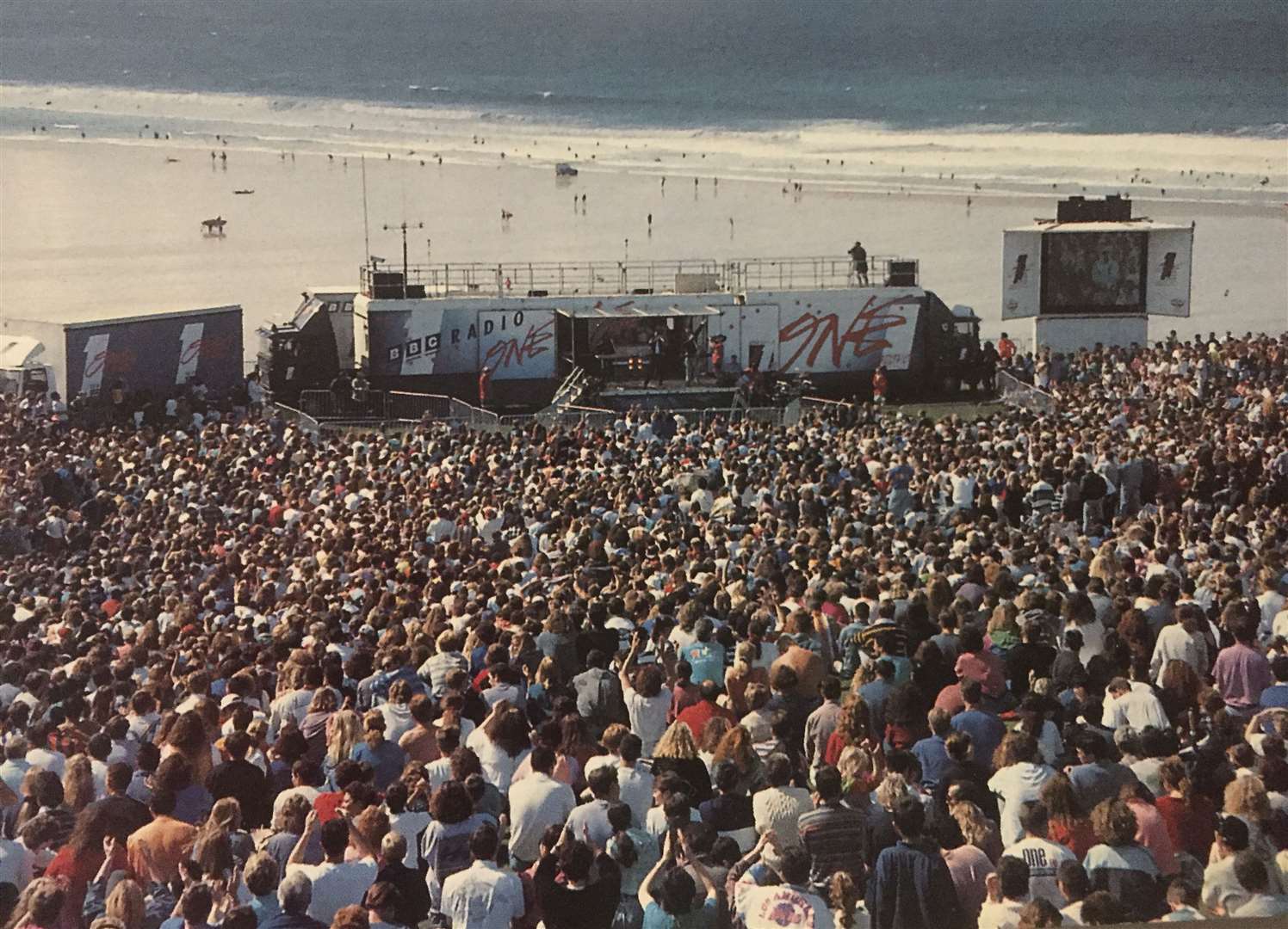 As its popularity grew, so did the size of the stage...and the crowds. Picture Tony Miles/Smiley Miley