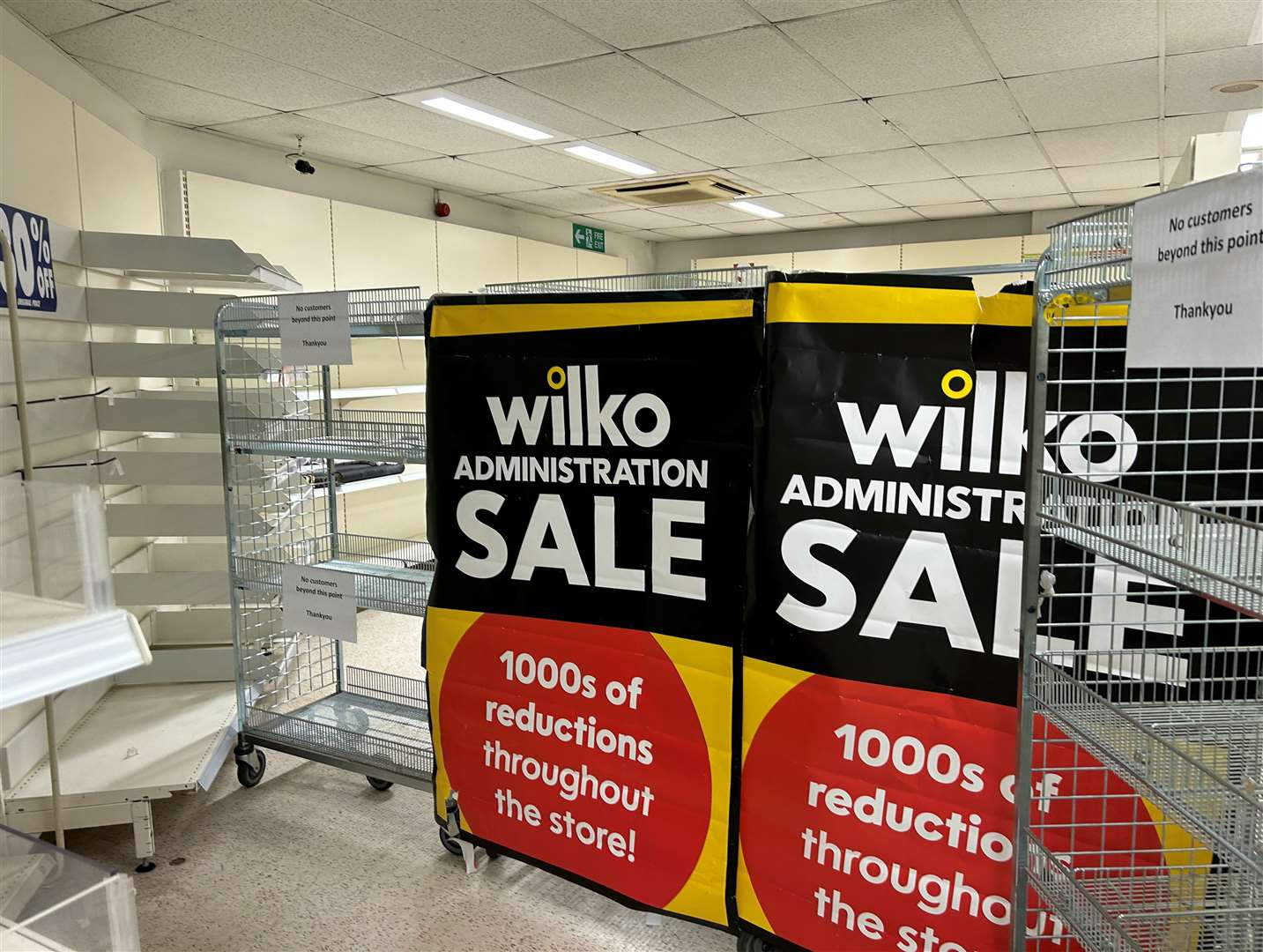 Wilko is holding closing down sales after the company collapsed