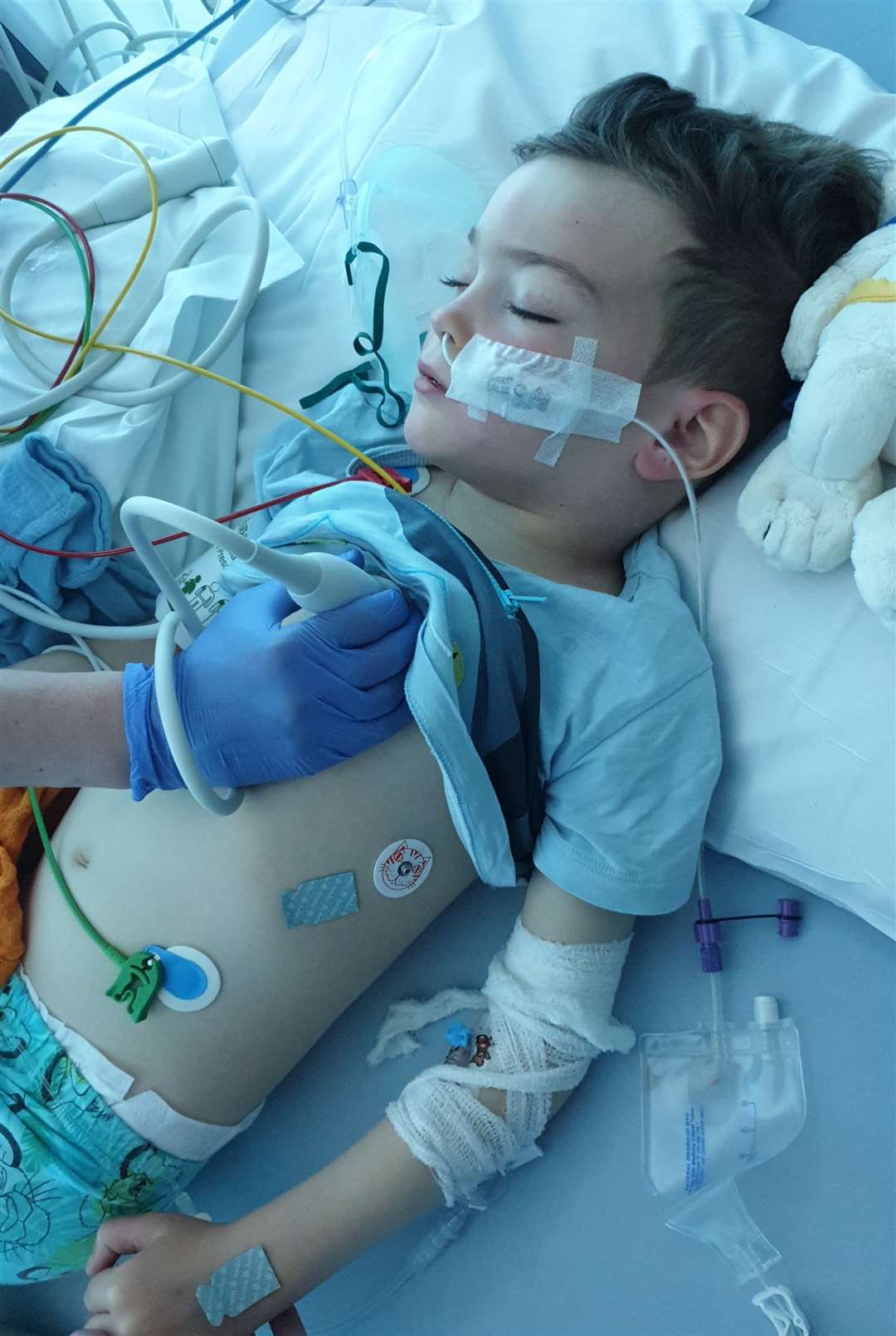 Marley was blue lighted to an ICU at a children's hospital in London after suffering a rare illness caused by Covid-19