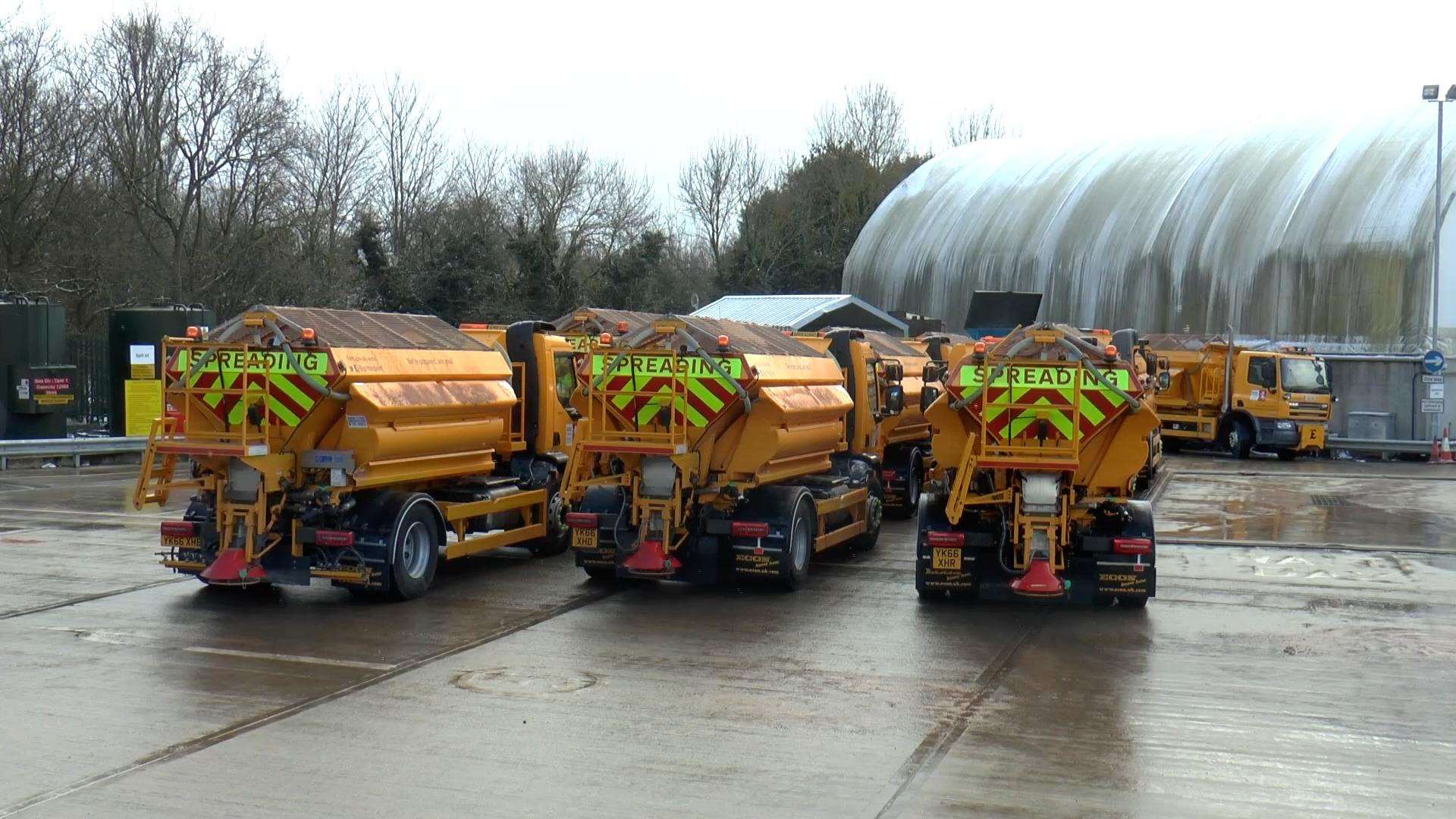 Kent County Council gritters are expected on the county's roads