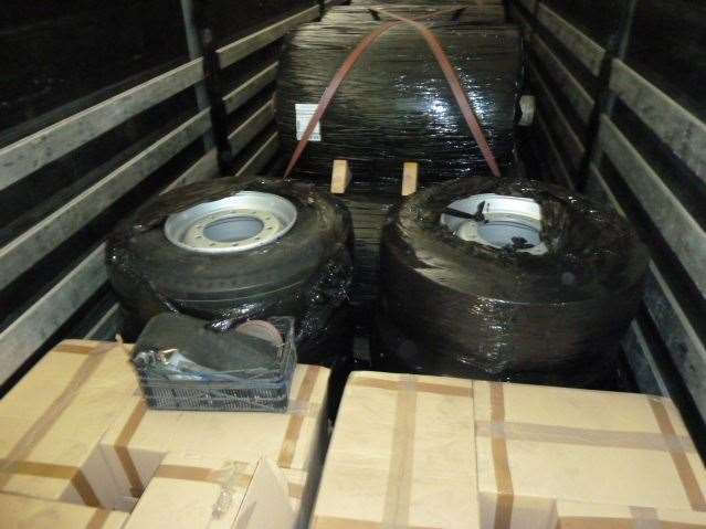 Drugs were hidden in the tyres Picture:National Crime Agency