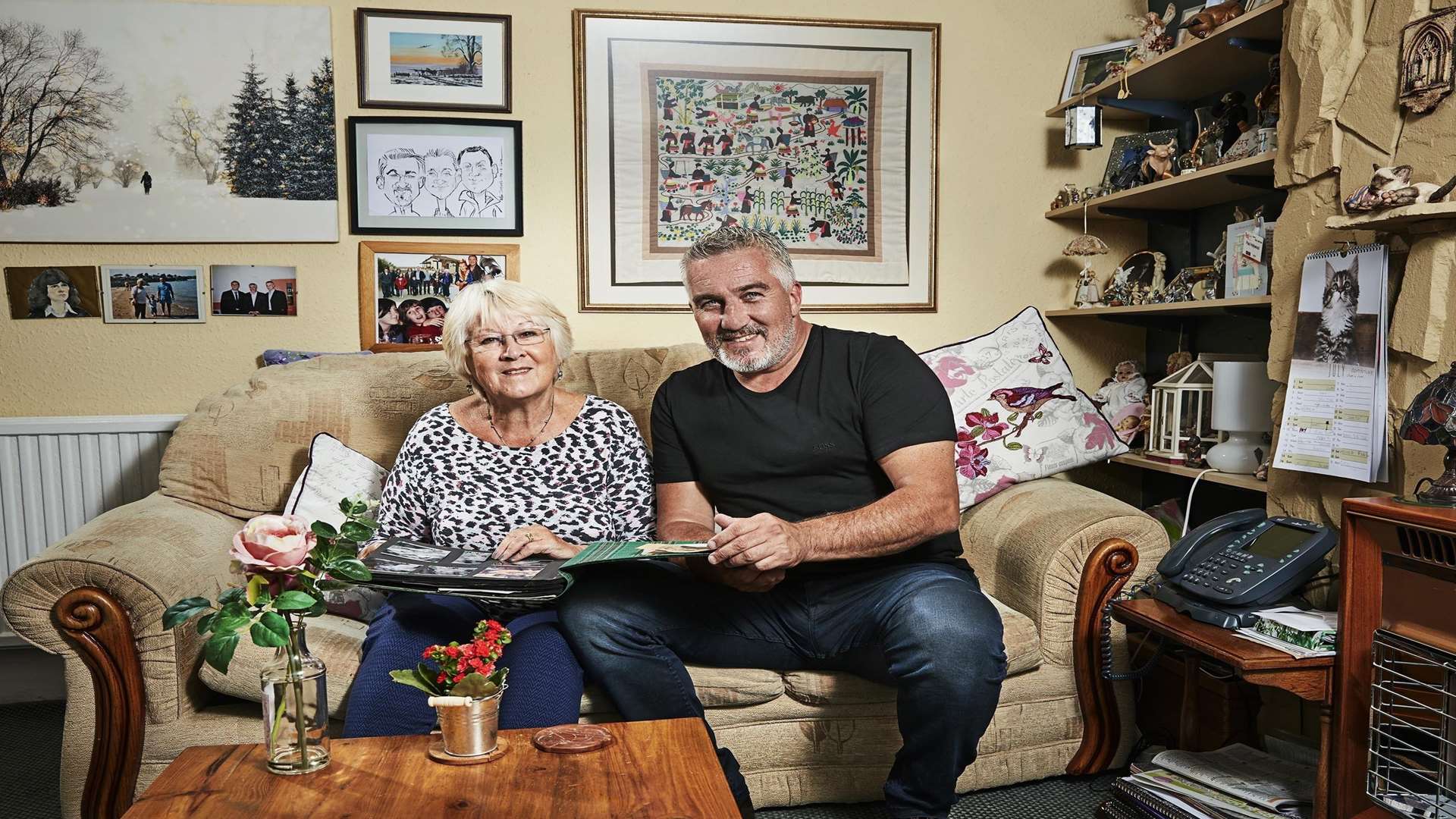 Paul Hollywood with his mum Jill. Picture taken from Paul Hollywood: A Baker's Life, Channel 4