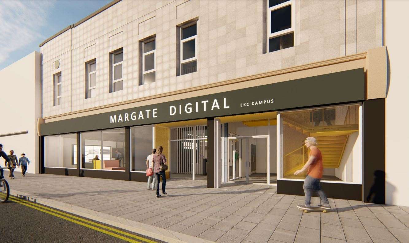 A CGI showing how the new college in Margate is expected to look. Picture: EKC Group