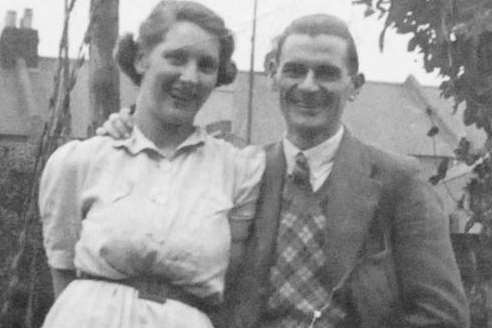 Jack and Hilda photographed in 1940, the year after they married