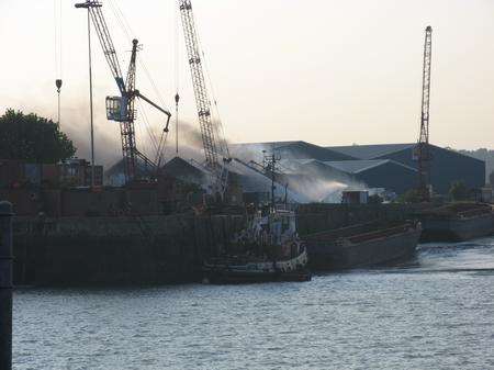 Chatham Docks fire