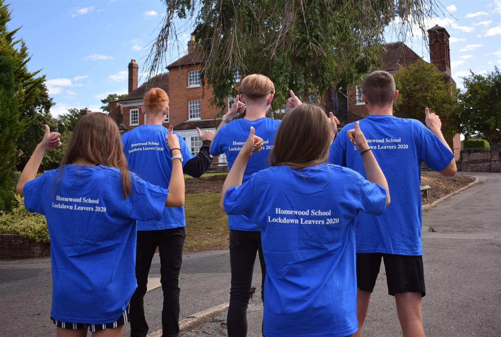 This year's Homewood School leavers were special shirts to mark their unique year in education
