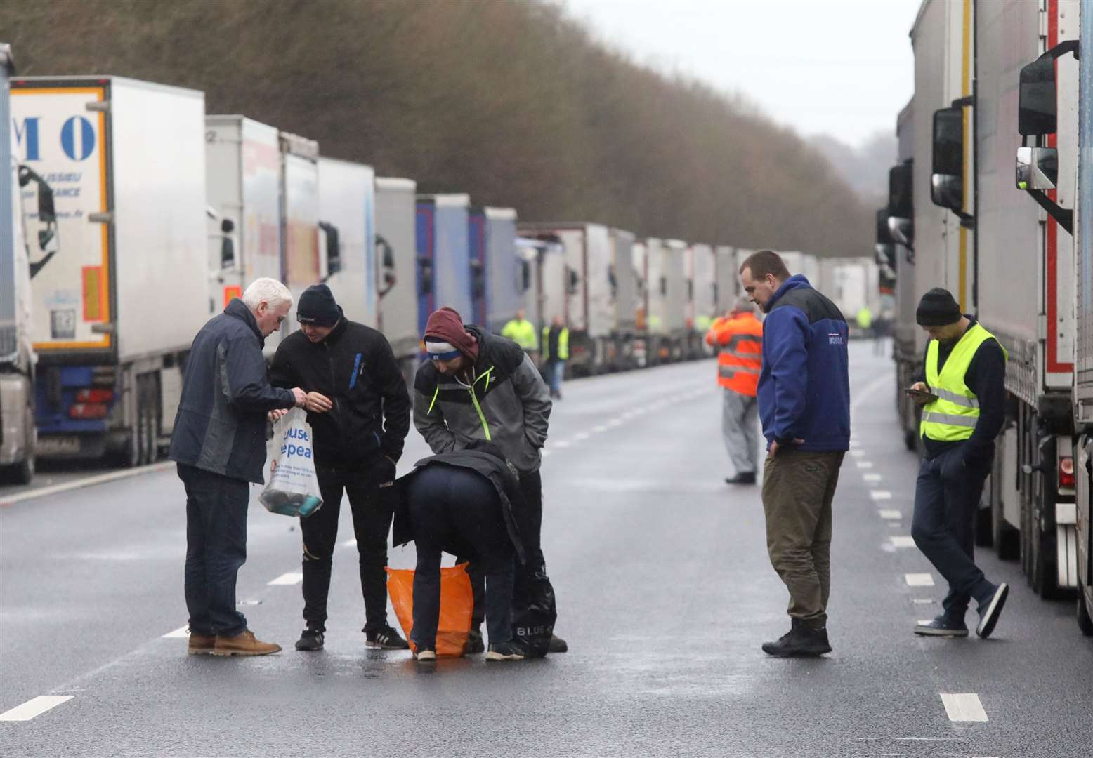 People from across Kent rallied round to help stranded lorry drivers over Chrismas. David and Jan James gave out food to truckers stuck on the M20 near Ashford. A huge testing operation was put into place to clear the backlog.