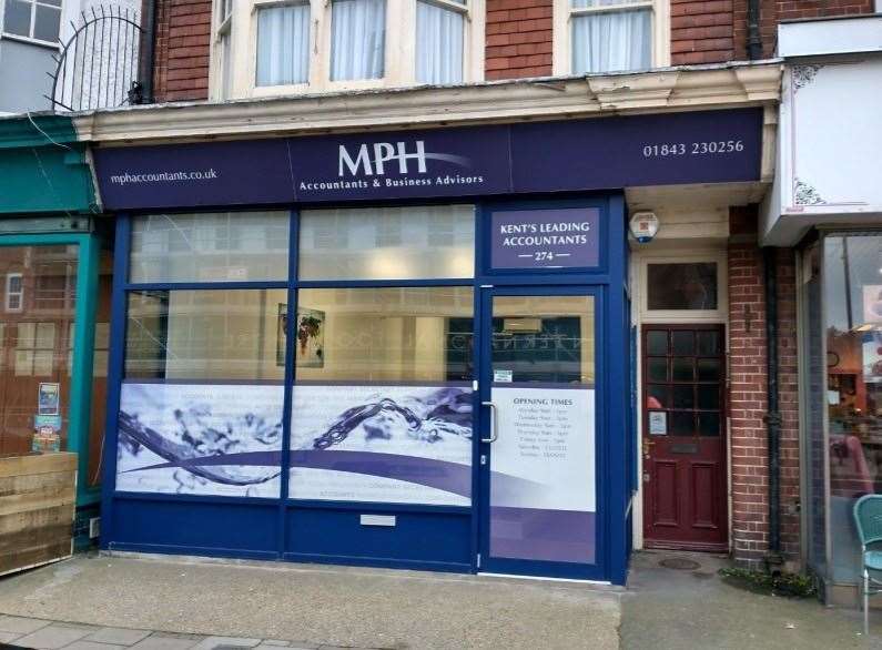 The new MPH Accountants frontage in Northdown Road, Margate. Picture: Tony Michael Consulting