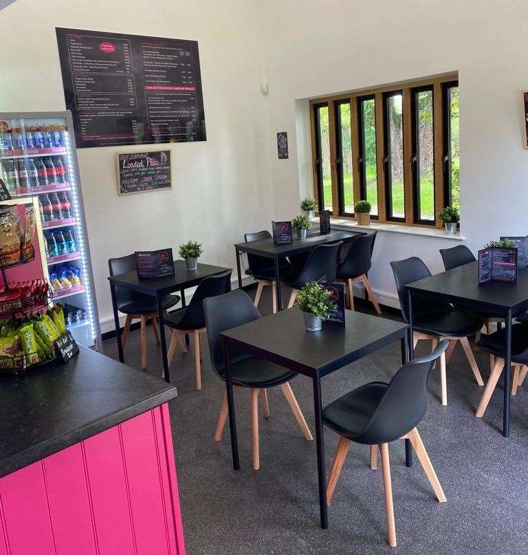 The coffee shop in Murston has seven tables - five inside and two outside