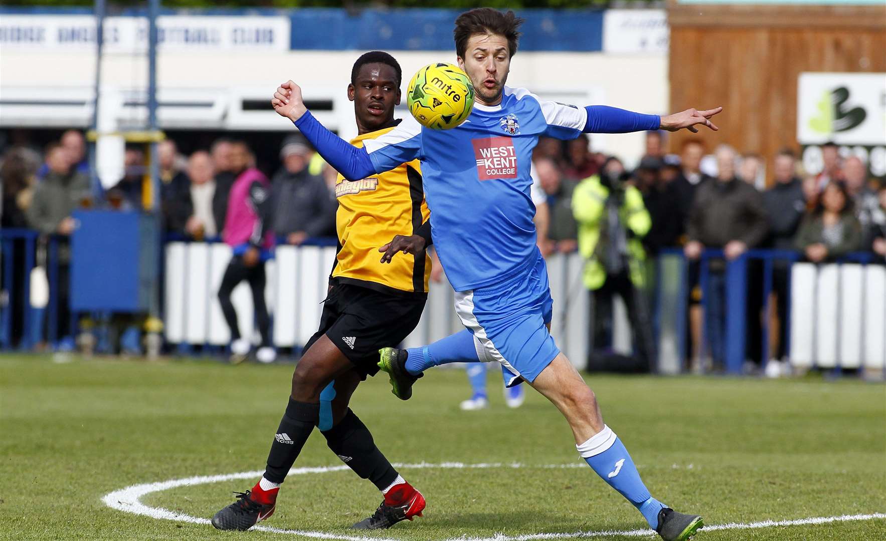 Joe Healy made his debut for Tonbridge in the Bostik Premier play-off final against Merstham. Picture: Sean Aidan