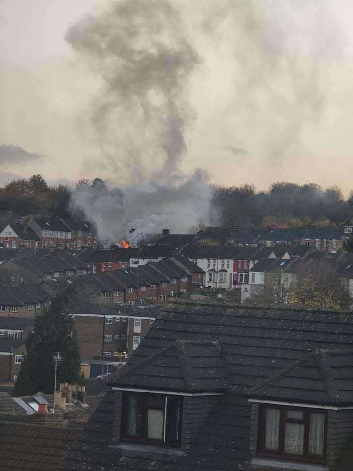 A fire broke out in the property yesterday. Picture: Kelvin O'Leary
