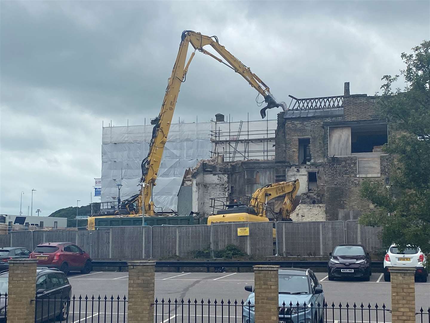 Work is underway to demolish former nightclub Funky Monkey in Dover