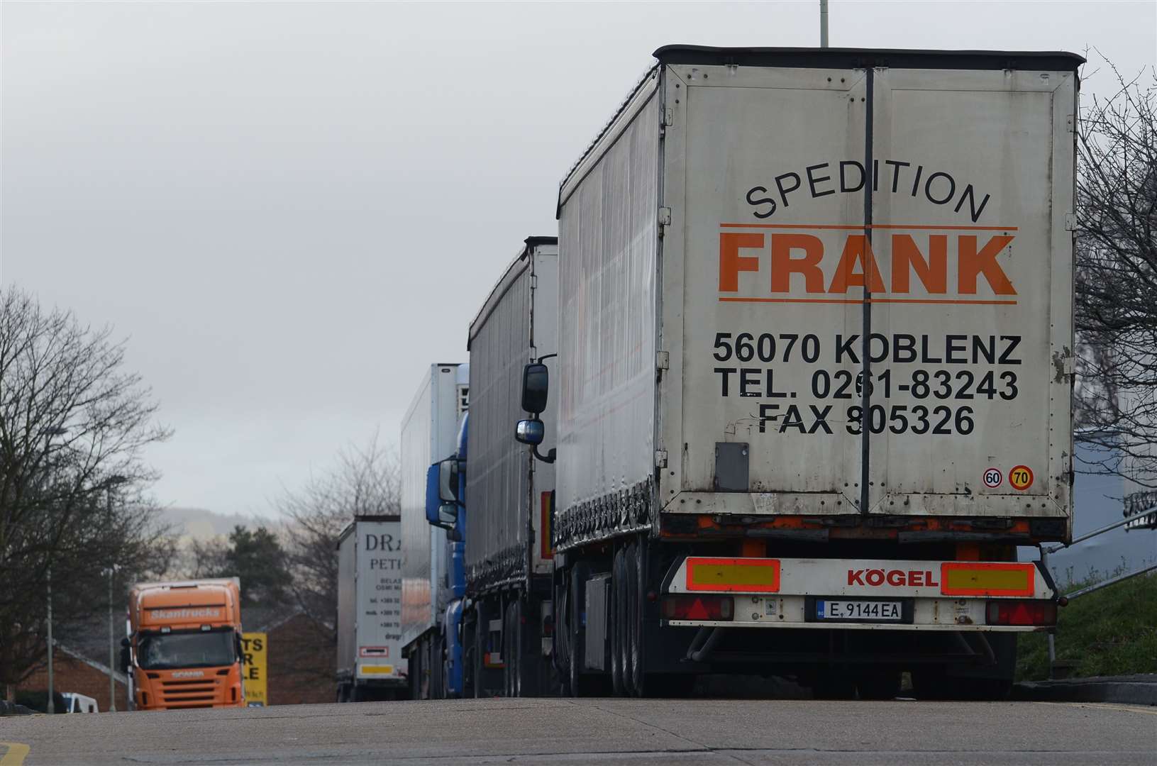 Up to 2,000 lorries could be held on the site