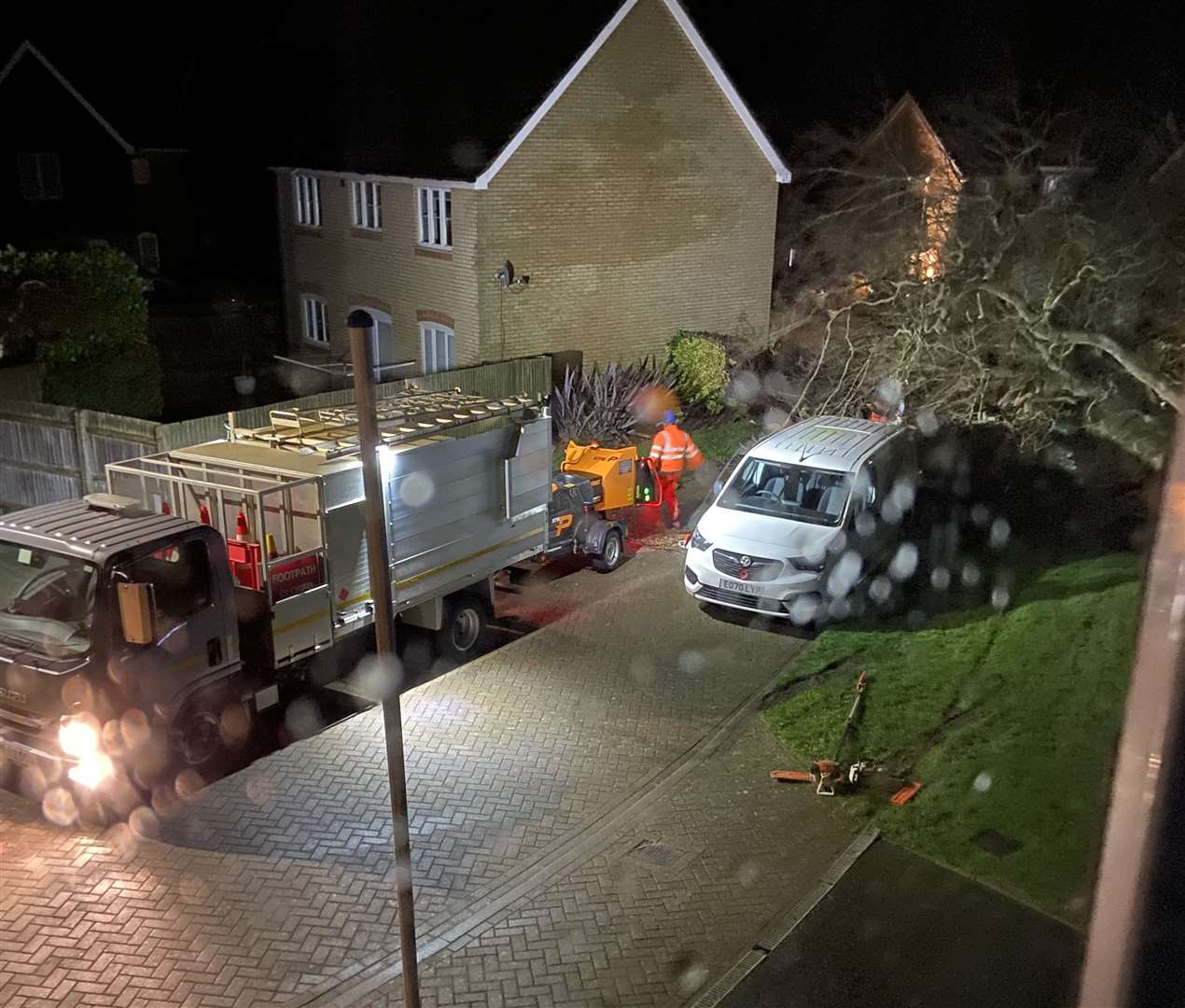 Council workers were at the scene in the early hours. Photo: Stella Twomey