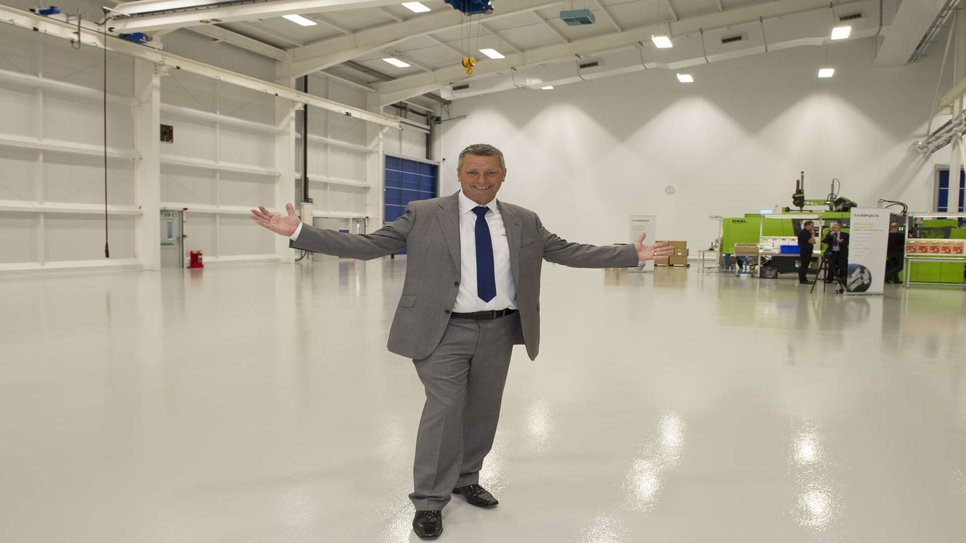 Managing director Andy Tibbs in the new factory area at Boddingtons Plastics