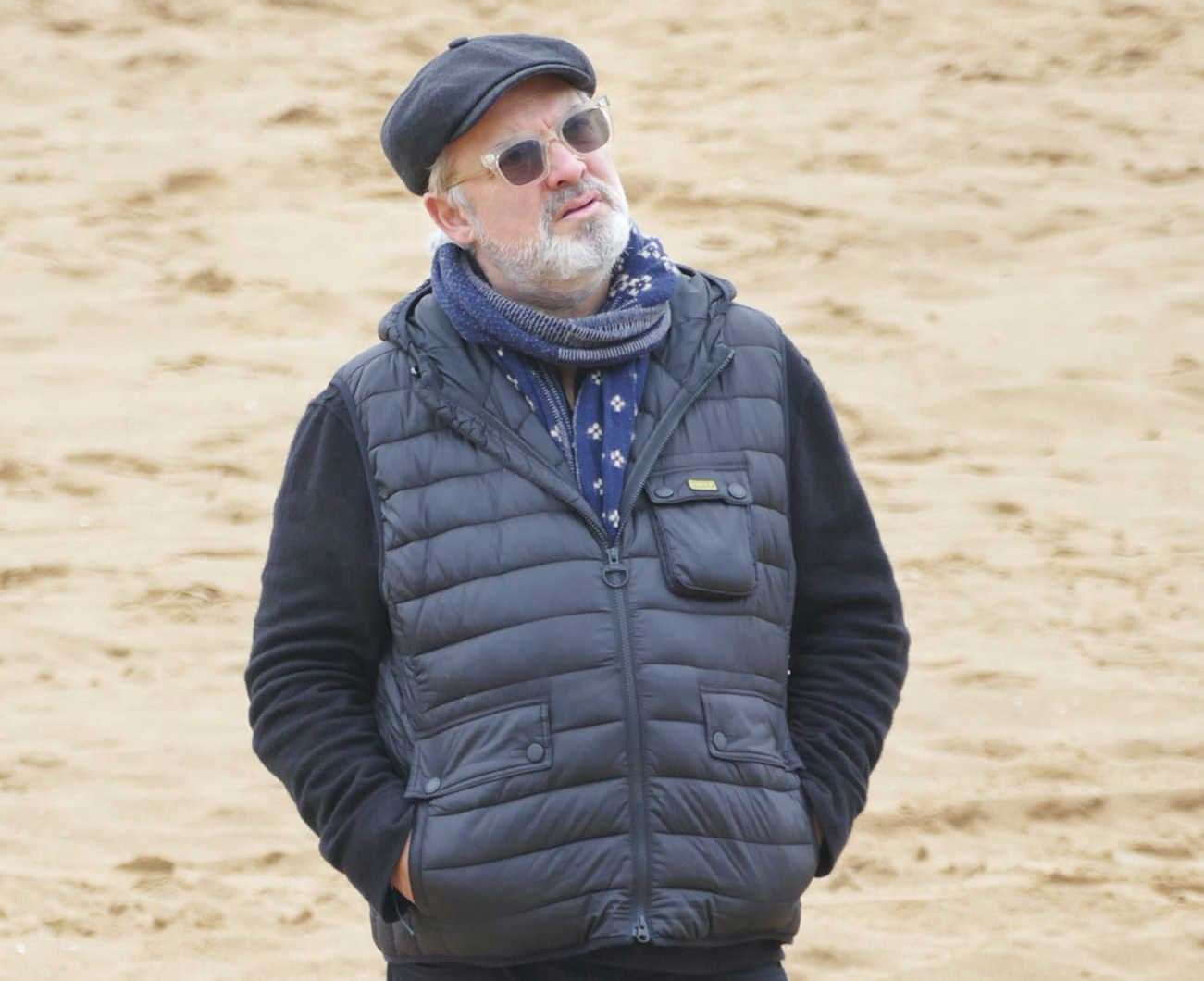 Film director Sam Mendes on Margate beach Pic: Frank Leppard