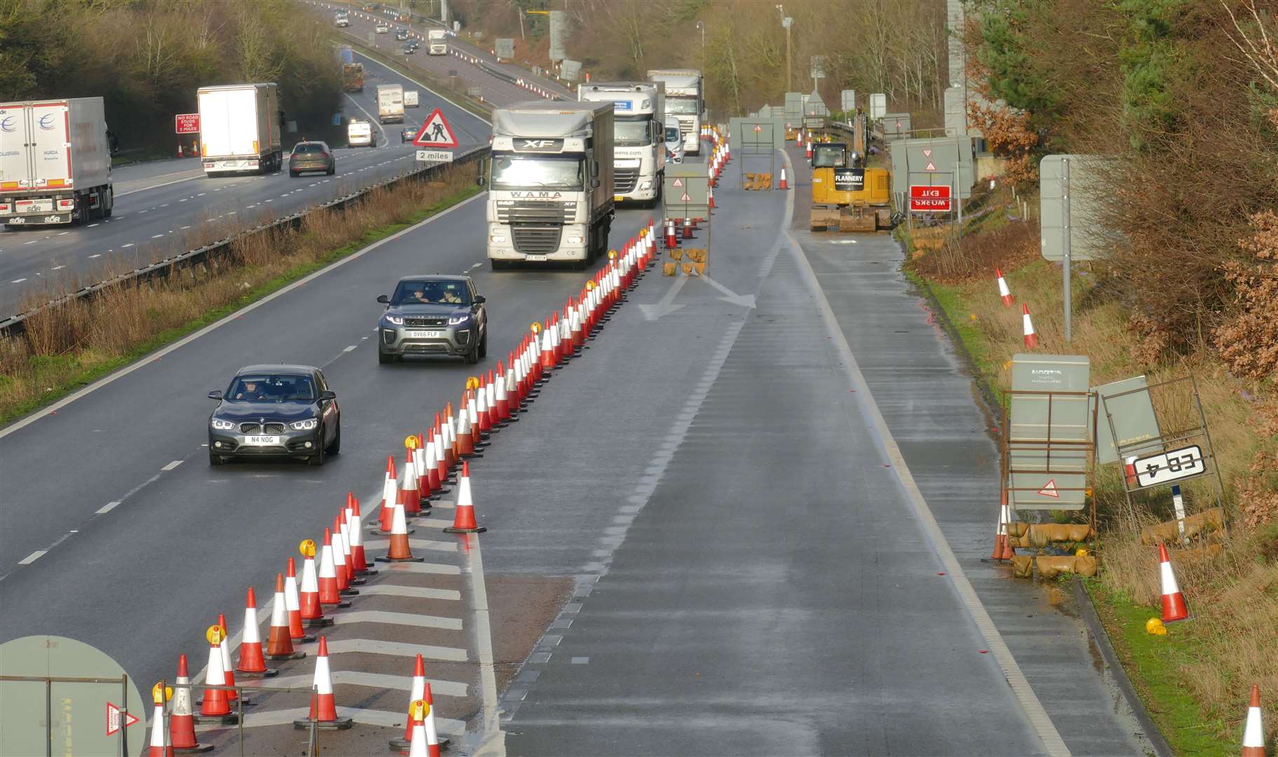 Roadworks on Junction 10 of the M20 in Ashford from last year