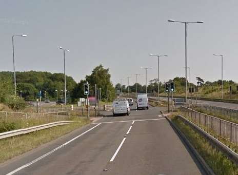 The A228 close to West Malling station. Picture: Google Streetview