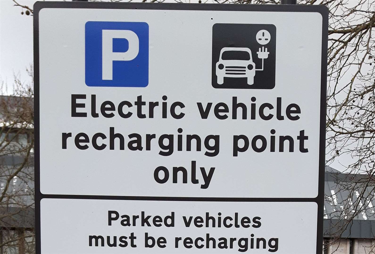Car parks - including this one in Maidstone - are increasingly including chargepoints