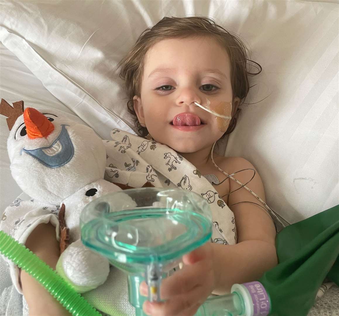 Leilani after her heart operation. Picture: Louise Aisthorpe