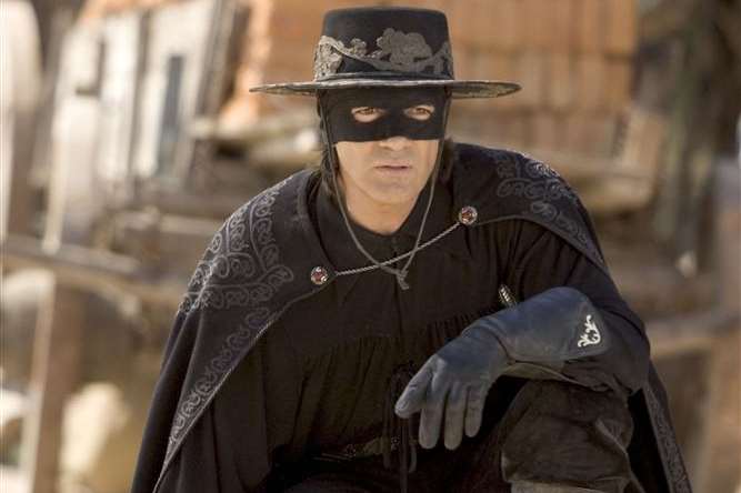 Antonio Banderas as Zorro in The Legend of Zorro