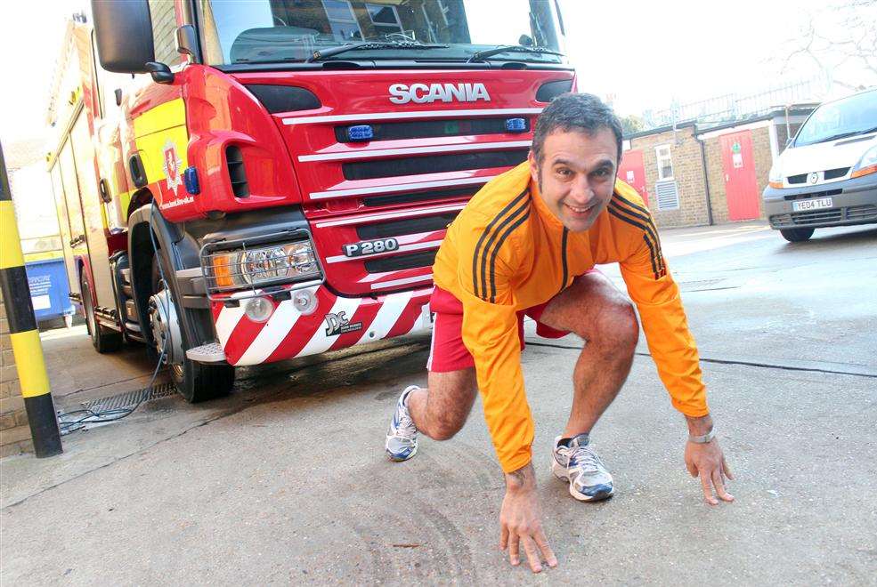 Firefighter Paul Schembri is getting ready to run 20 miles from the Fire Station to Rainham in aid of six cancer charities.
