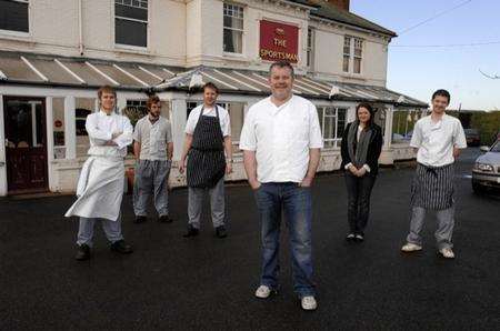 Sportsman chef Stephen Harris and his team
