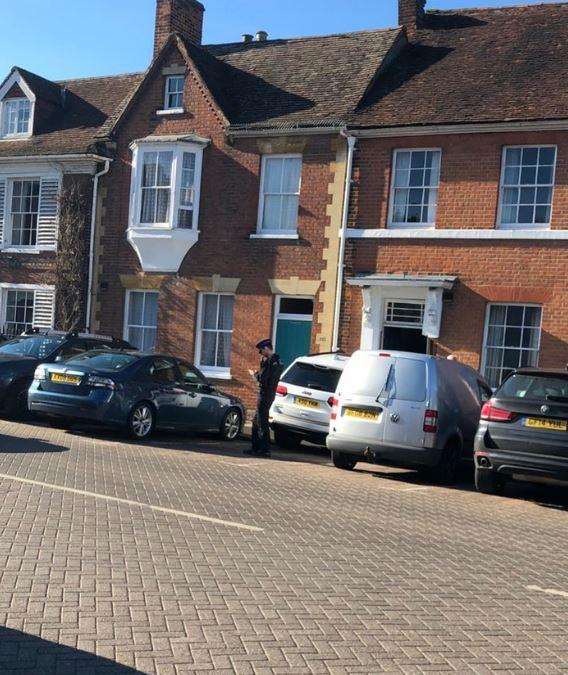 A car crashed into a house on West Malling High Street. Picture: Nick Cox (7195995)