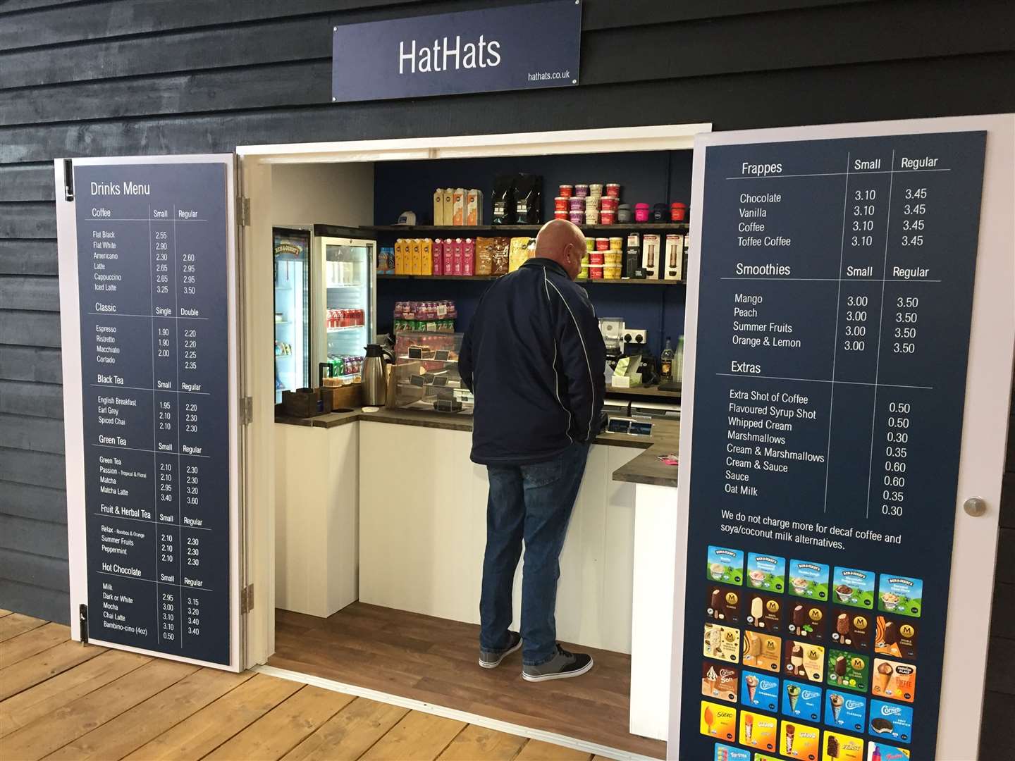 HatHats serves hot drinks in the South Quay Shed