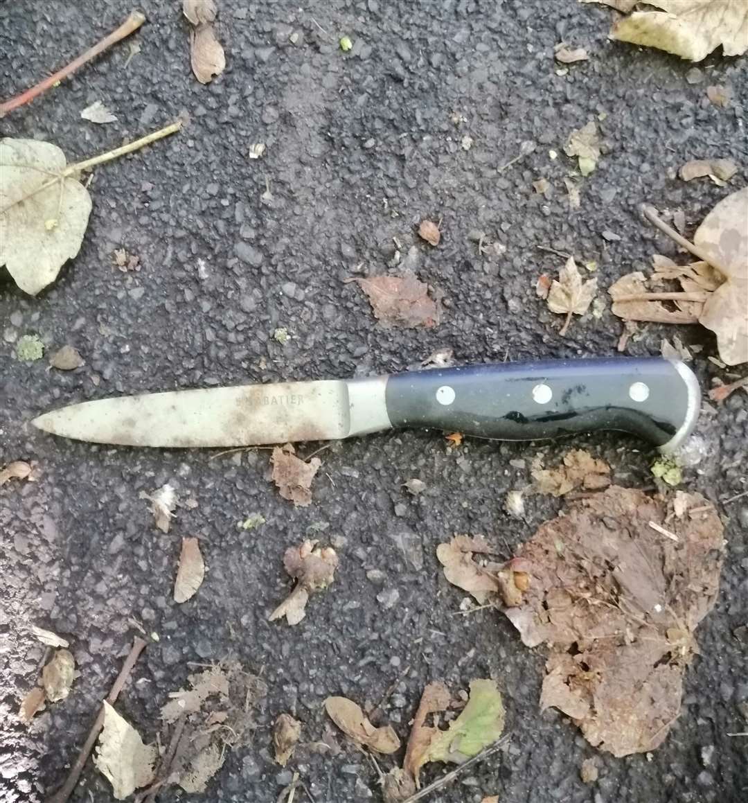 The knife found by the high level bridge in Maidstone