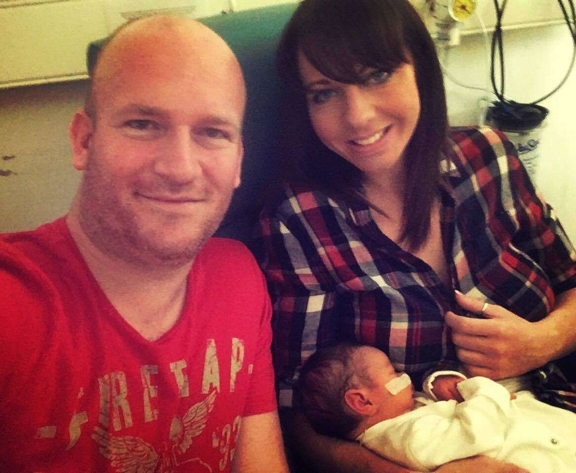 Martin Roby with wife and son. Kirsty and Ollie. Picture: East Kent Hospitals University NHS Found Trust