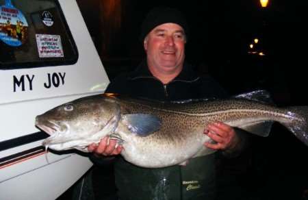 This cod caught off the Isle of Sheppey tipped the scales at 27lb 15oz