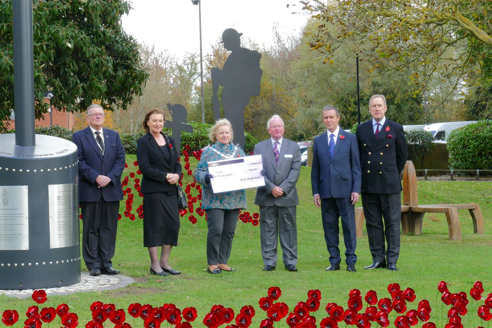 Ashford Borough Council presented a cheque to the SSAFA today. Picture: Andy Clark