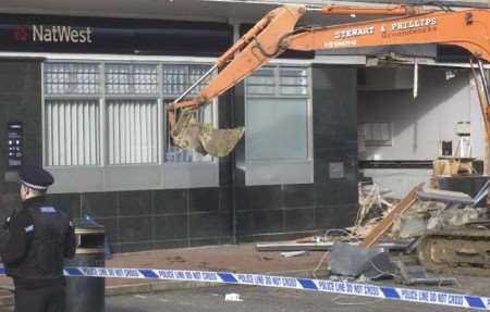 The raiders caused considerable damage to the building. Picture: JOHN WARDLEY