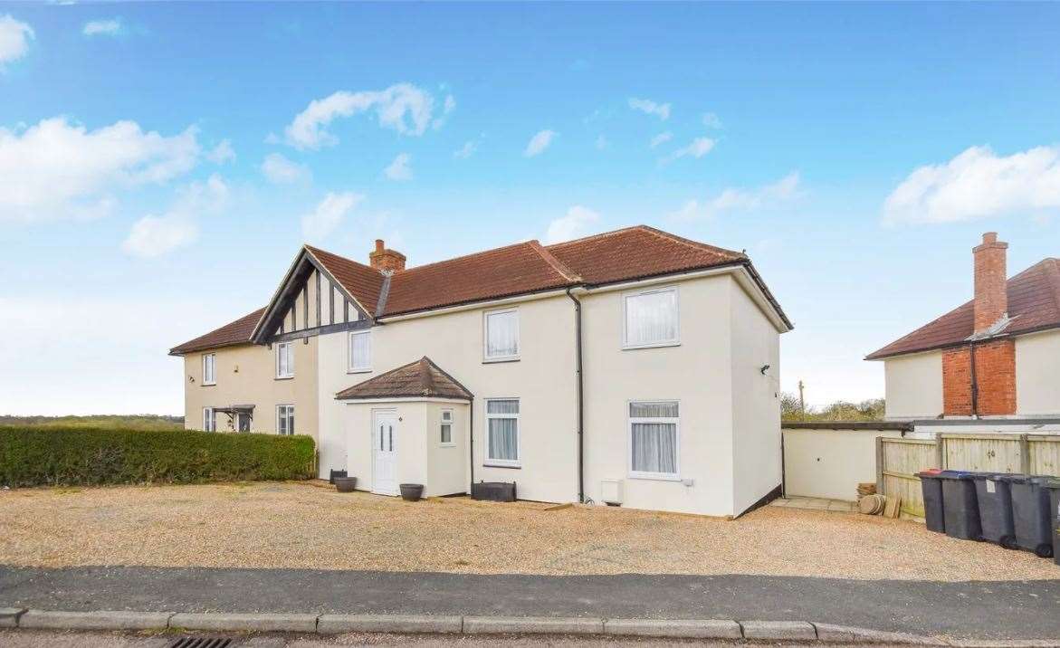 This property, in Firs Road, Woolage Village, Canterbury, is on the market for £475,000. Picture: Zoopla