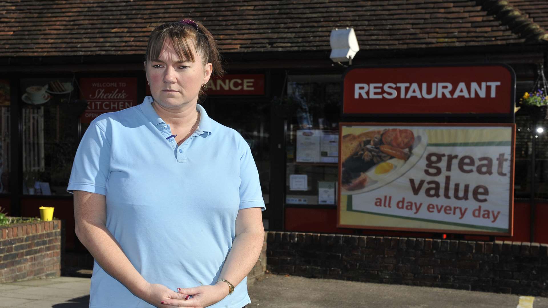 Sheila Feaver of Sheila's Kitchen is relieved the road is re-opening at weekends
