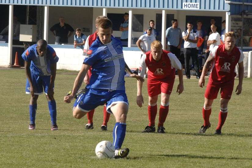 Danny Walder in action for Herne Bay Picture: Chris Davey