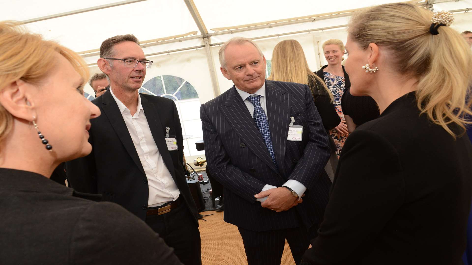 The Countess meets the KM Group's political editor Paul Francis and Holiday Extras founder Gerry Pack. Picture: Gary Browne