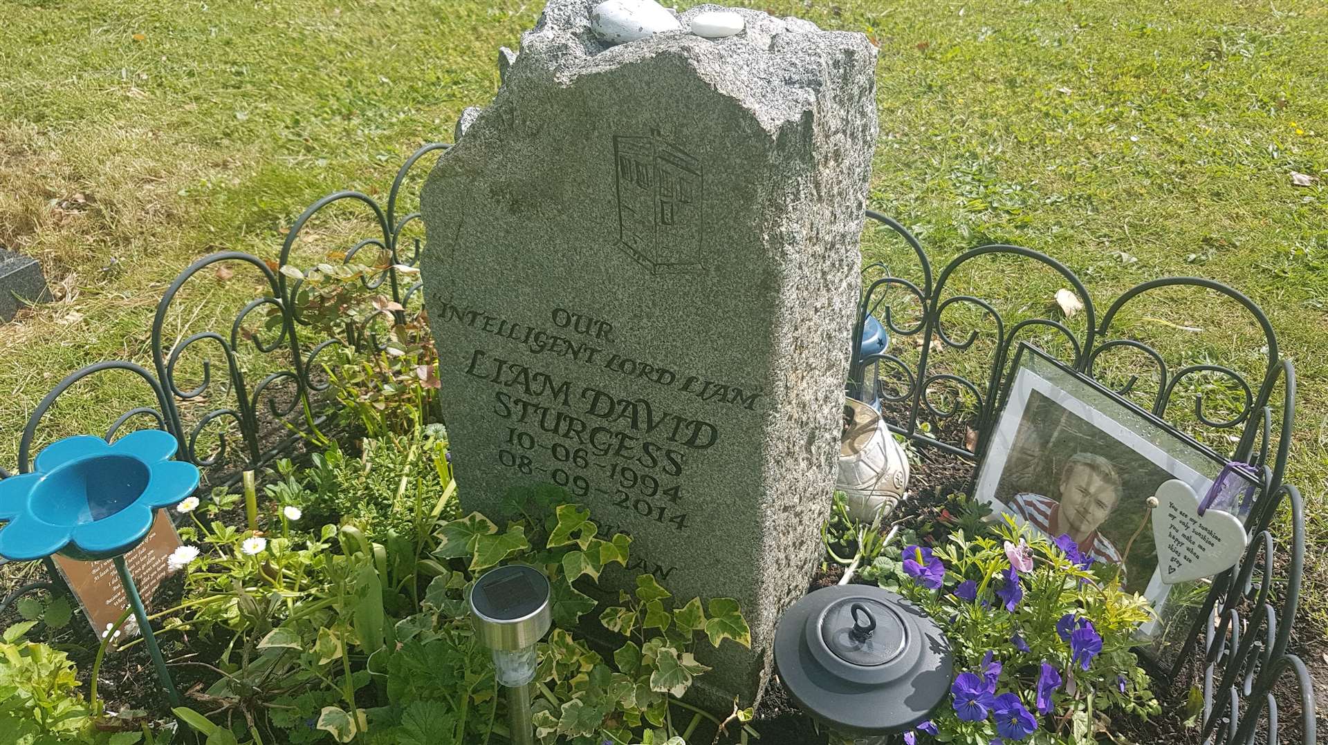 Liam was a big Doctor Who fan, as highlighted by his headstone
