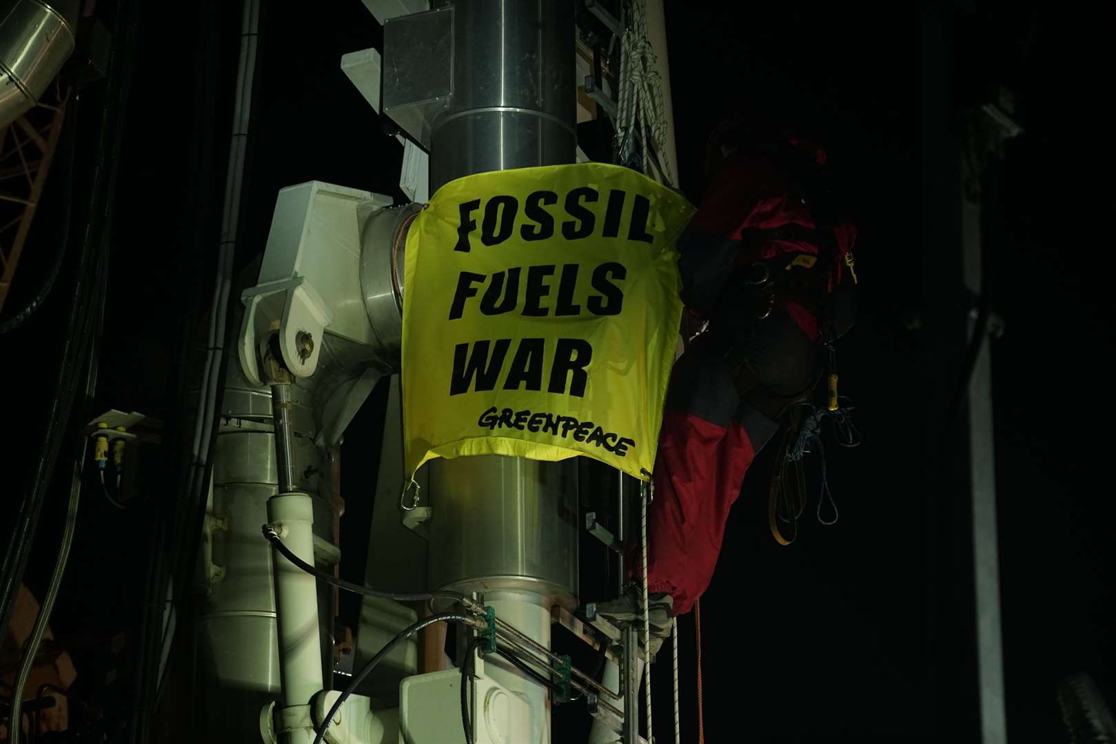 The global campaigners are angry about the government's continued used of Russian fossil fuels. Picture: Greenpeace