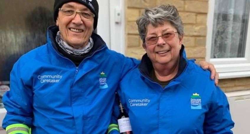 Litter pick champions Augusta and Paul Pearson. Picture: Augusta Pearson, Facebook