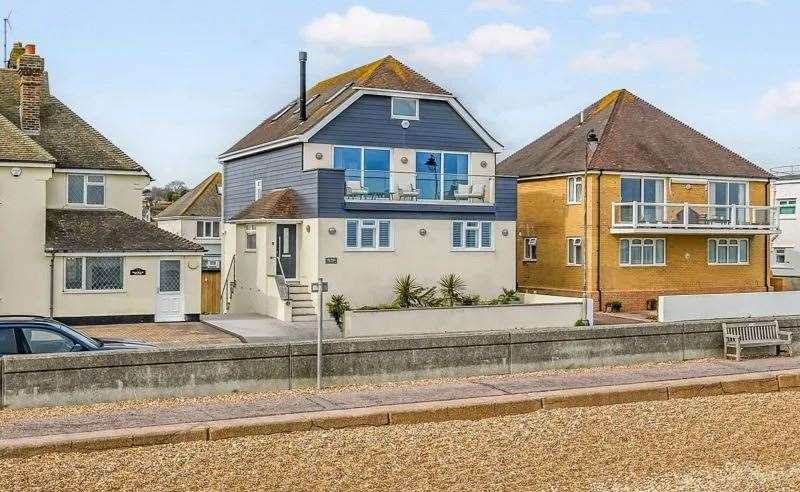 The beach in Hythe is directly opposite this five-bedroom house on West Parade. Picture: Colebrook Sturrock