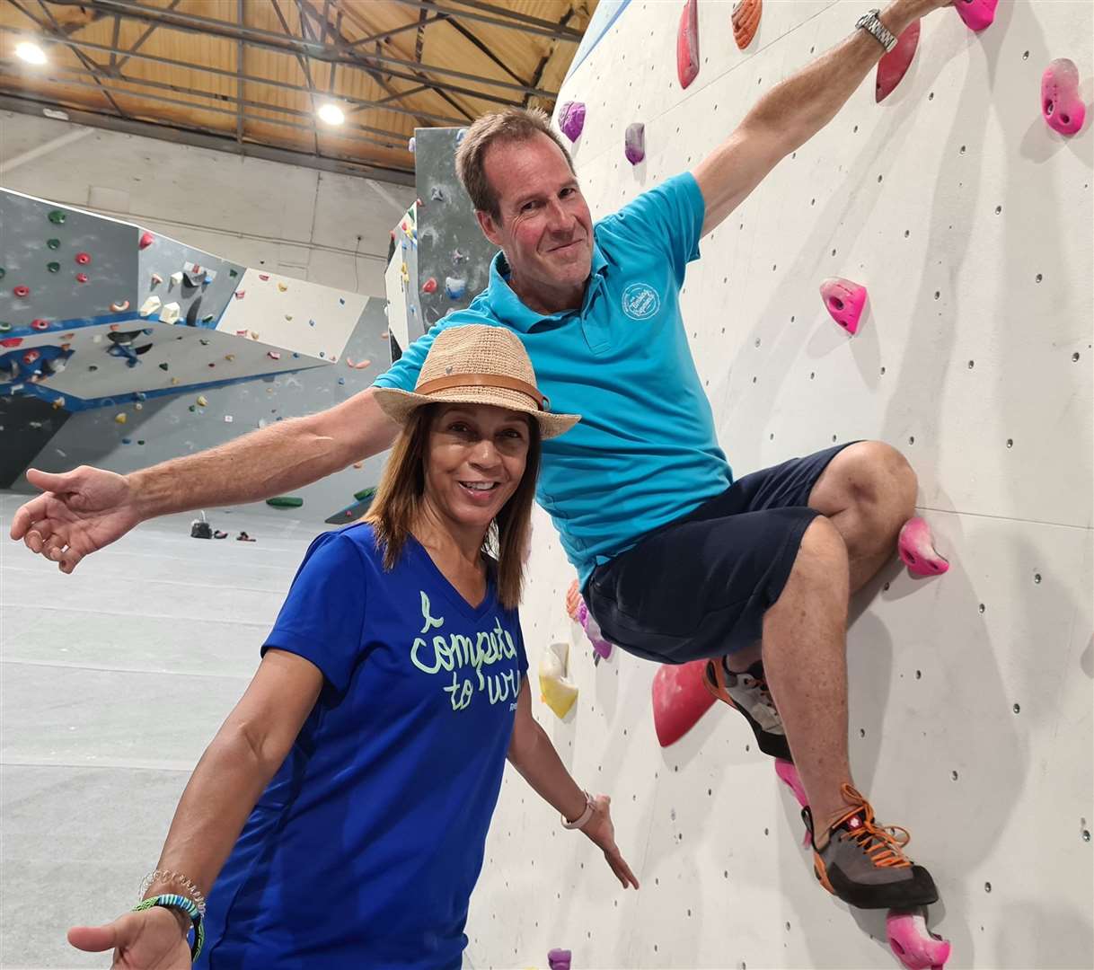 MP Helen Grant with co-founder Robert Woods. Picture: The Climbing Experience