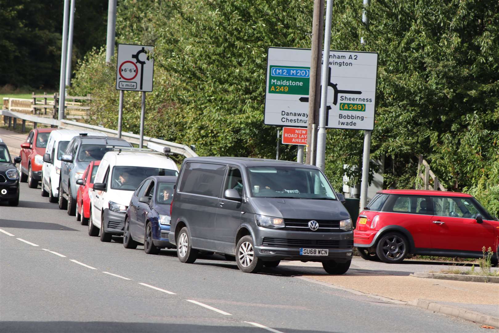 Congestion at Key Street, Sittingbourne, is a common occurrence. Picture: John Nurden