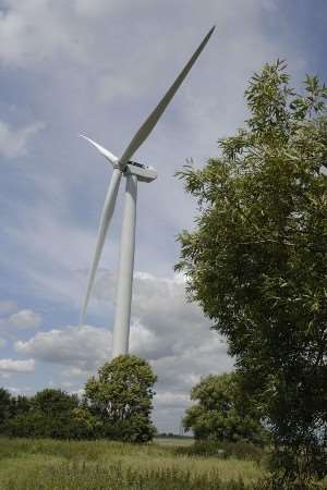 The first complete wind turbine on the Romney Marsh
